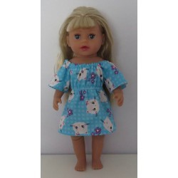 bootjurk blauw kat baby born little 36cm