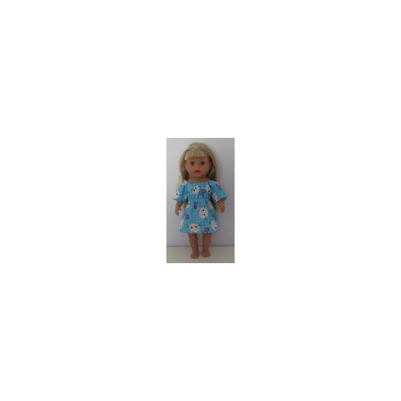 bootjurk blauw kat baby born little 36cm