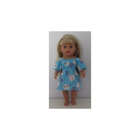 bootjurk blauw kat baby born little 36cm