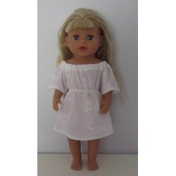 bootjurk wit met olifanten baby born little 36cm