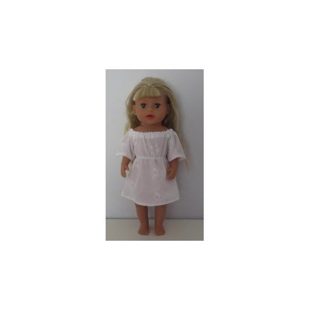 bootjurk wit met olifanten baby born little 36cm
