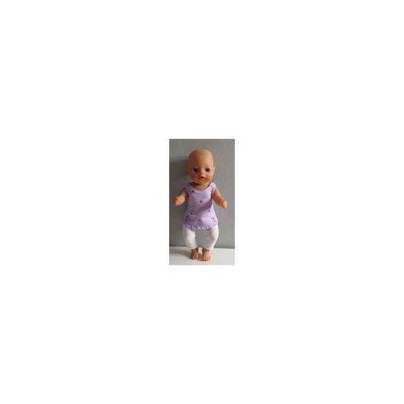 jurk setje flamingo's baby born little 36cm