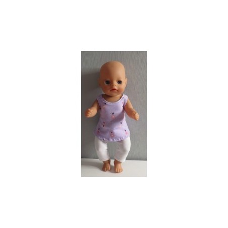 jurk setje flamingo's baby born little 36cm