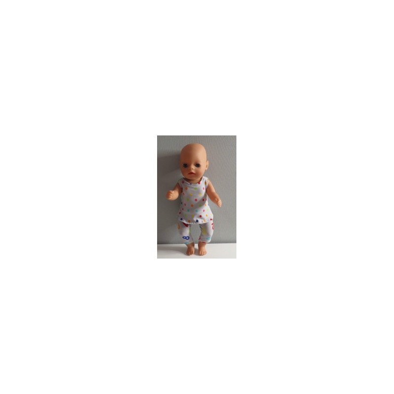 jurk setje grijs baby born little 36cm