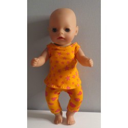 jurk setje oranje baby born little 36cm