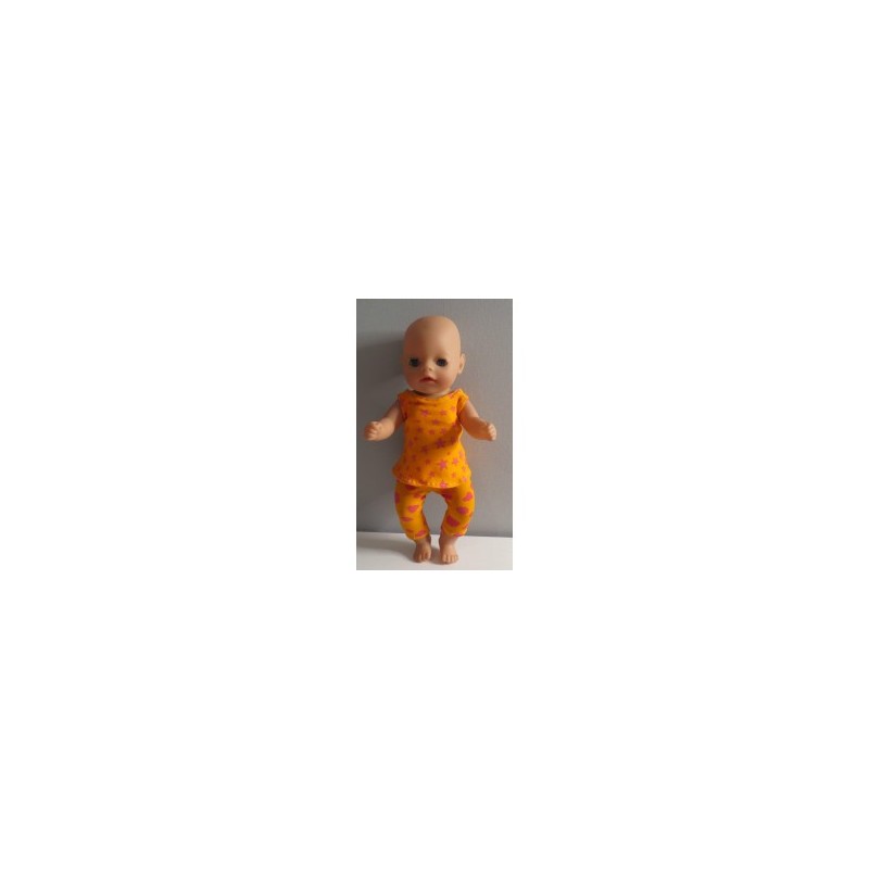 jurk setje oranje baby born little 36cm