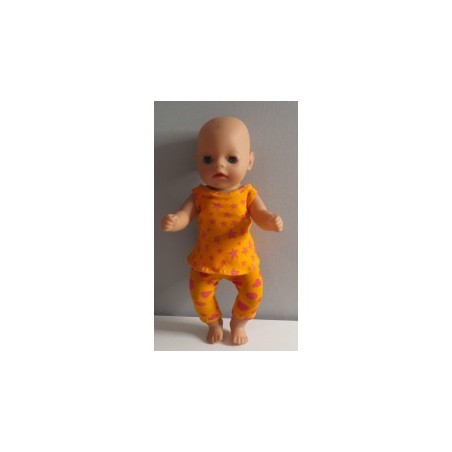 jurk setje oranje baby born little 36cm