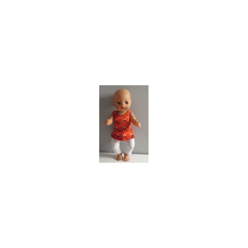 jurk setje rood ankers baby born little 36cm