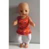 jurk setje rood ankers baby born little 36cm