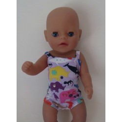 luxe romper lila dieren baby born little 36cm