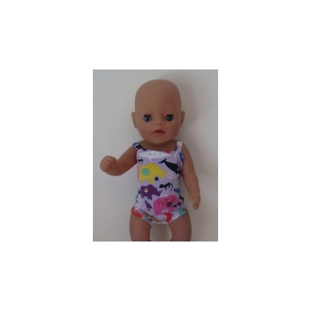 luxe romper lila dieren baby born little 36cm
