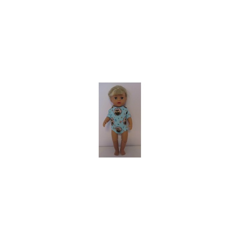 romper blauw uilen baby born little 36cm