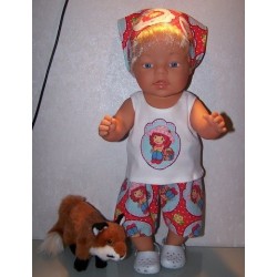 korte broek set strawberry shortcake aardbeien baby born 43cm