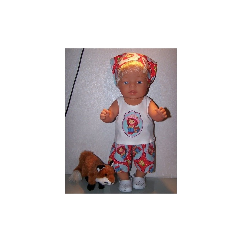 korte broek set strawberry shortcake aardbeien baby born 43cm