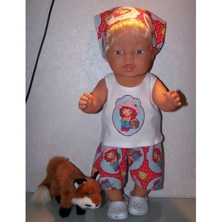 korte broek set strawberry shortcake aardbeien baby born 43cm