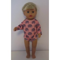 romper roze olifanten  baby born little 36cm