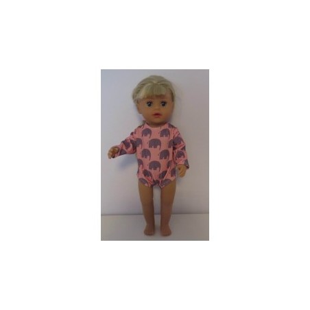 romper roze olifanten  baby born little 36cm