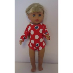 romper rood polka dots baby born little 36cm