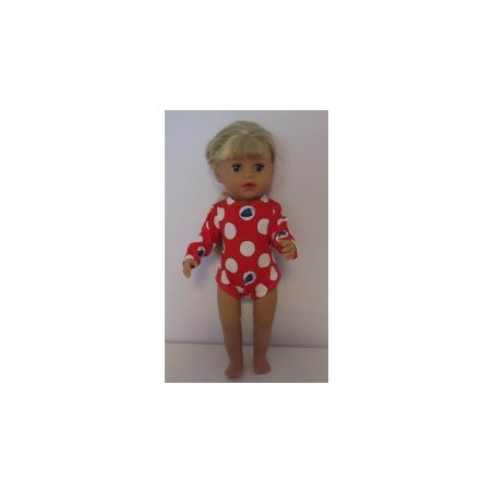romper rood polka dots baby born little 36cm