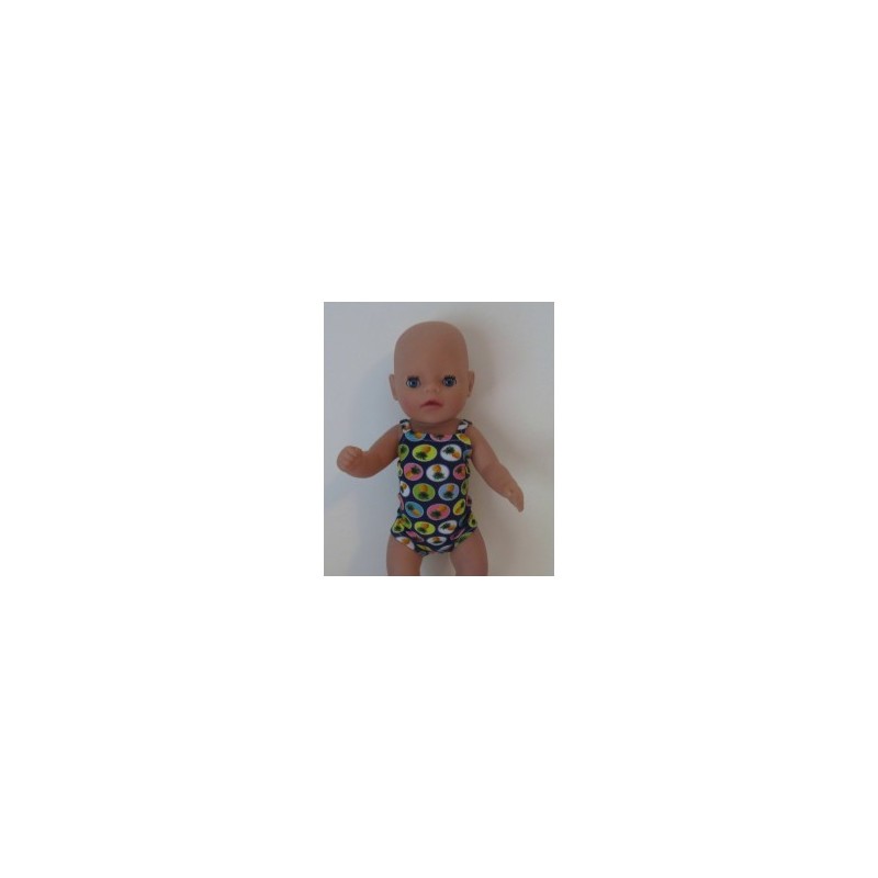 luxe romper blauw annanas baby born little 36cm