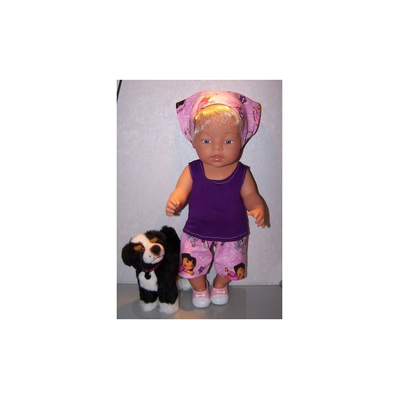 korte broek setdora sterren  baby born 43cm
