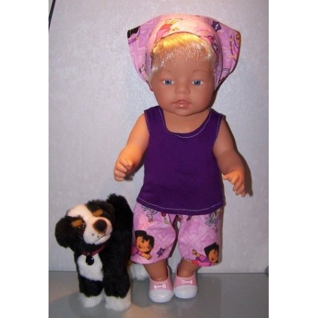 korte broek setdora sterren  baby born 43cm