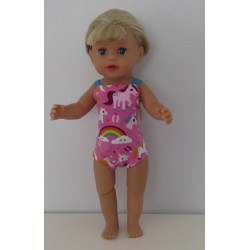 luxe romper roze eenhoorns baby born little 36cm