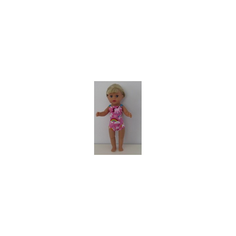 luxe romper roze eenhoorns baby born little 36cm