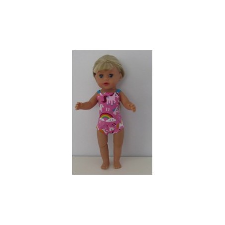 luxe romper roze eenhoorns baby born little 36cm