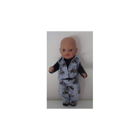 stoerkleding setje  rood tracktors baby born little 36cm