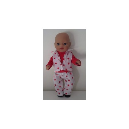 stoerkleding setje  rood sterren baby born little 36cm