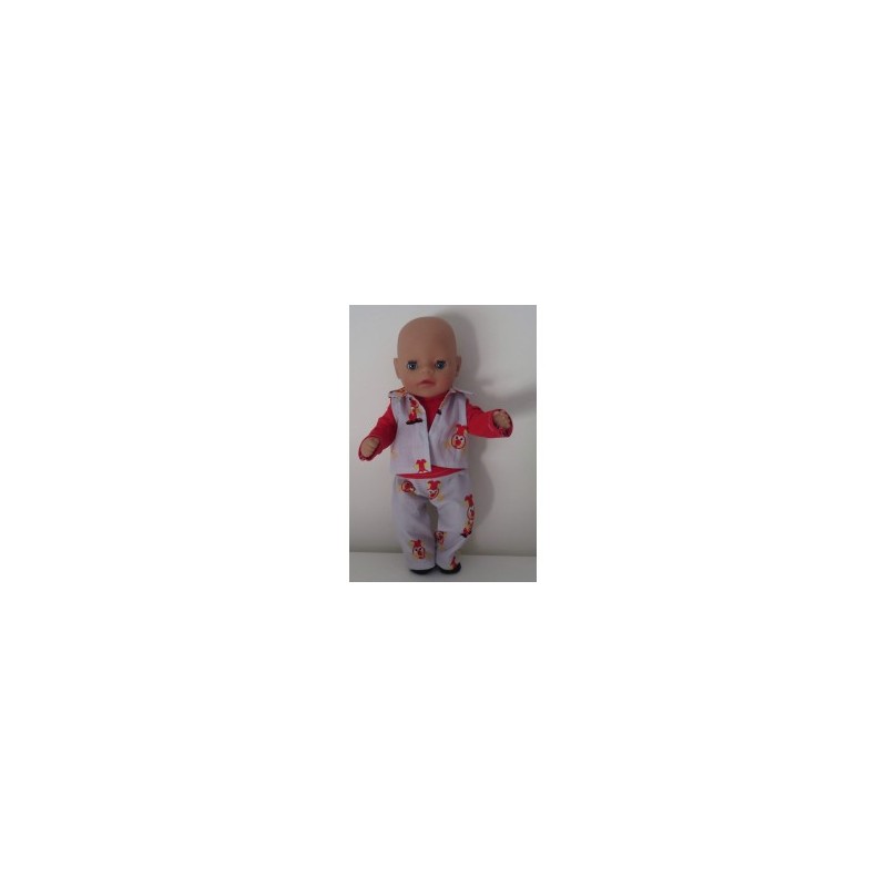 stoerkleding setje grijs joki baby born little 36cm