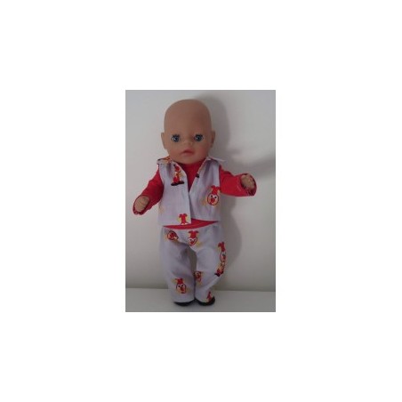 stoerkleding setje grijs joki baby born little 36cm