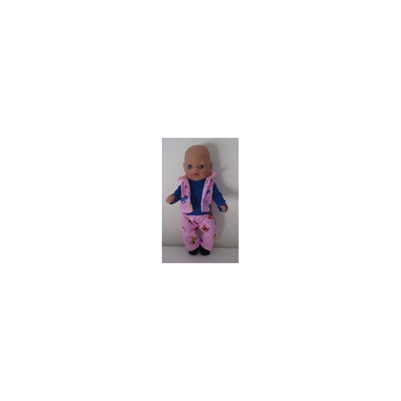 stoerkleding setje roze baby born little 36cm