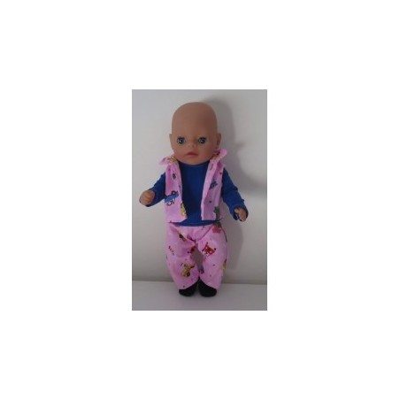 stoerkleding setje roze baby born little 36cm