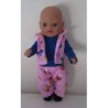 stoerkleding setje roze baby born little 36cm