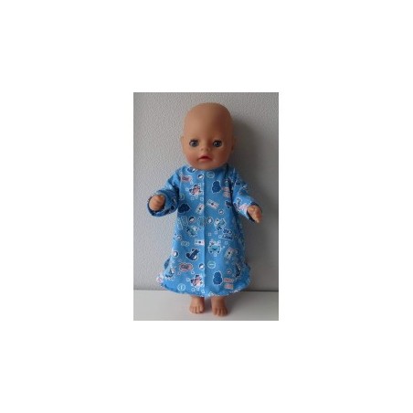 nachtjapon blauw auto's baby born little 36cm
