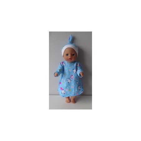 nachtjapon blauw panda's baby born little 36cm