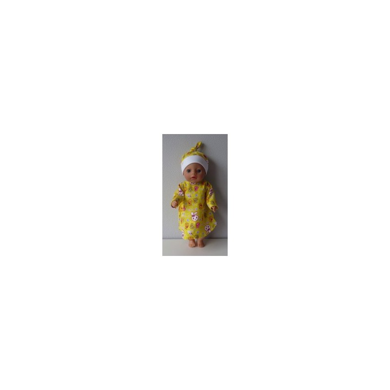 nachtjapon geel konijnen baby born little 36cm