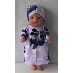 nachtjapon paars hond baby born little 36cm