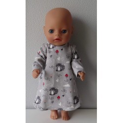 nachtjapon grijs baby born little 36cm