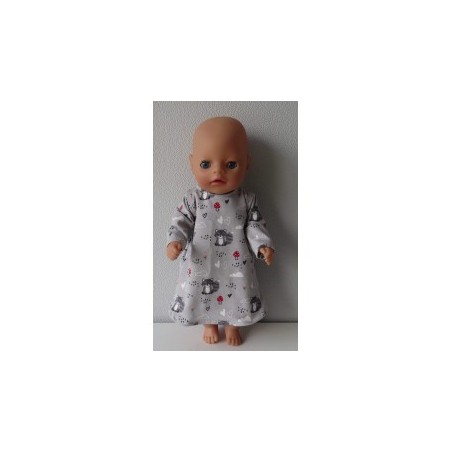 nachtjapon grijs baby born little 36cm