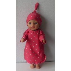 nachtjapon stippen baby born little 36cm