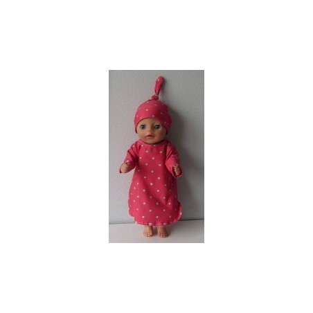 nachtjapon stippen baby born little 36cm