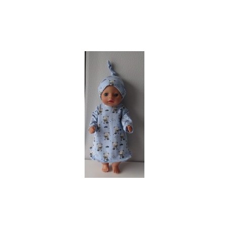nachtjapon blauw beren baby born little 36cm