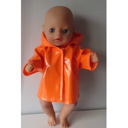 regenjas oranje baby born little 36cm