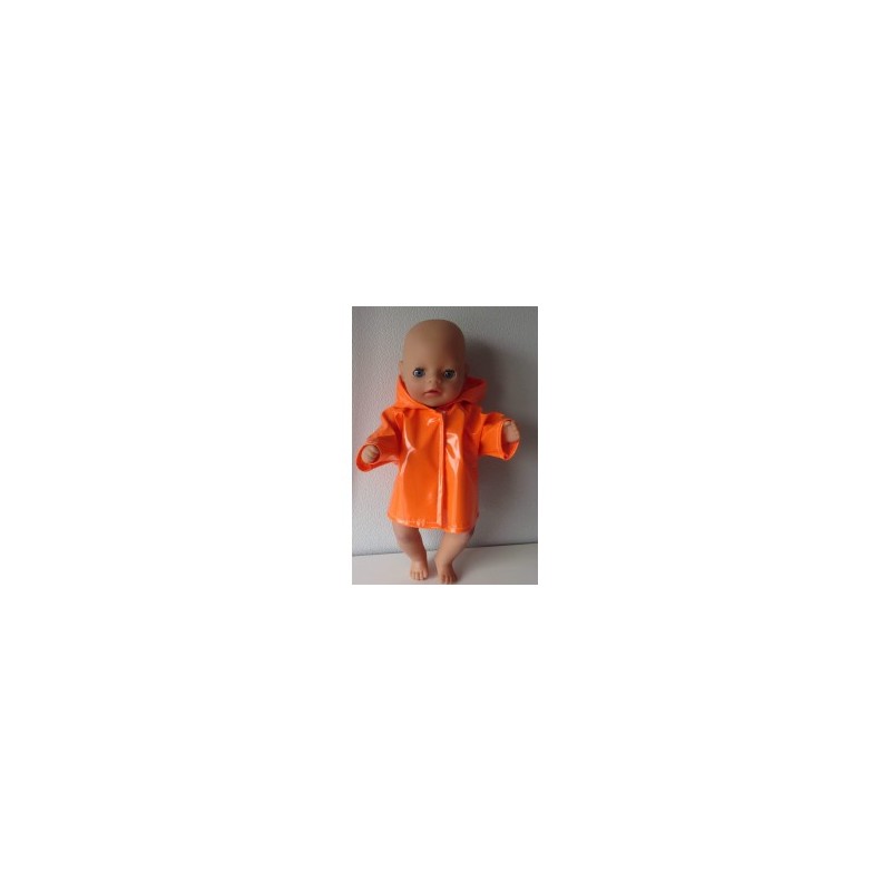 regenjas oranje baby born little 36cm