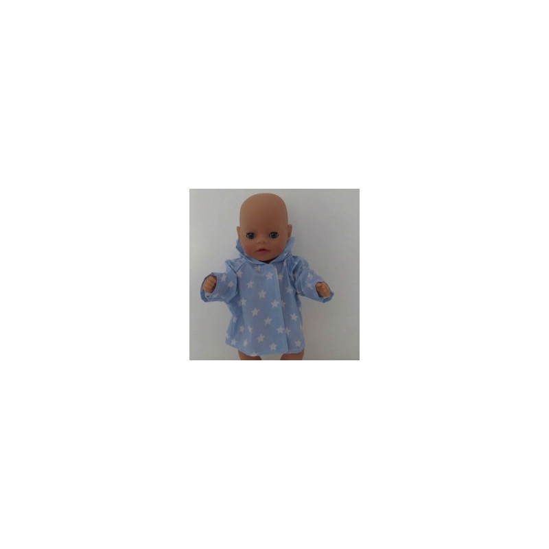 regenjas blauw sterren baby born little 36cm