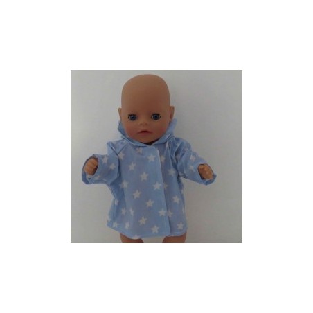 regenjas blauw sterren baby born little 36cm