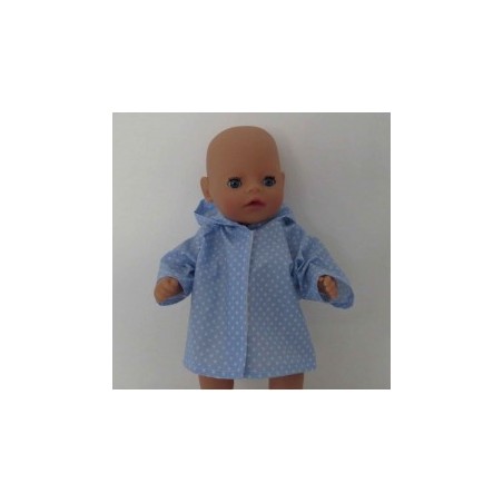 regenjas blauw stippen baby born little 36cm